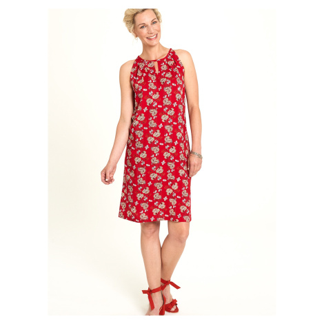 Červené kvetinové šaty Tranquillo - ženy
