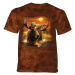 Pánske batikované tričko The Mountain - MOOSE RIVER - los - hnedá
