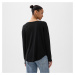 Top GAP Longsleeve Linen Blend Boatneck Top Black