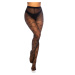 Trendy Tights with Net Pattern black Einheitsgroesse