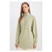 DEFACTO Half Zipper Stand Collar Basic Plain Sweatshirt Tunic