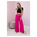 Trousers with a wide elastic waistband in fuchsia