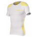 BIOTEX Cyklistické tričko s krátkym rukávom - BIOFLEX RAGLAN - žltá/biela