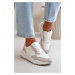 Women's platform sneakers made of eco leather white issatta