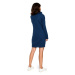 Dámske svetrové šaty BK010 tm. modrá - Bewear tm.Modrá