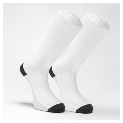 Vysoké ponožky na hádzanú H500 pre dospelých biele ATORKA
