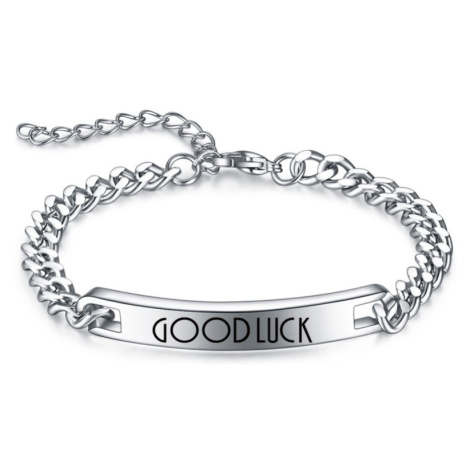 Náramok z chirurgickej ocele Good Luck Strieborný