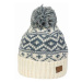 Finmark Zimná čiapka Zimná pletená čiapka, béžová, veľkosť
