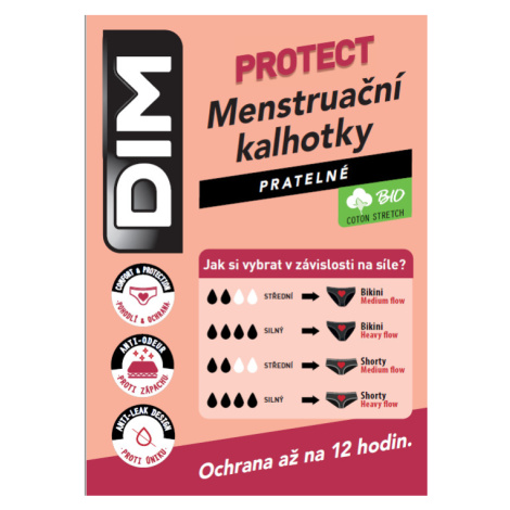 DIM MENSTRUAL LACE BOXER - Menštruačné nohavičky s čipkou - čierna