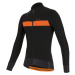 SANTINI Cyklistický dres s dlhým rukávom zimný - ADAPT WOOL - oranžová/čierna