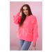 Insulated sweatshirt with pink neon decorative bows