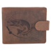 Pánska peňaženka MERCUCIO svetlohnedá vzor 7 šťuka s udicou 2911906