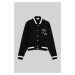 Mikina Karl Lagerfeld Varsity Sweat Jacket Black