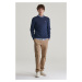 SVETER GANT 2-TONE TEXTURED C-NECK MARINE MELANGE