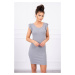 Dress with frills on the sleeve gray