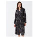 LC Waikiki Loose Collar Patterned Long Sleeve Women's Shirt Dress