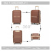 KONO travel set kufrov polypropylén PP - 36L, 60L, 92L - hnedá/apricot