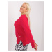 Red Plus Size Cotton Sweatshirt