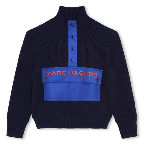 Detský sveter Marc Jacobs tmavomodrá farba