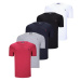 QUINTUPLE SET T8568 DEWBERRY V-NECK MENS T-SHIRT-BLACK-WHITE-NAVY BLUE-GREY-BURGUNDY