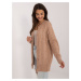 Brown cardigan with a round neckline