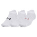 Under Armour ESSENTIAL NO SHOW 3PK Unisex ponožky, biela, veľkosť