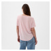 Tričko GAP Shortsleeve Linen Blend Scoop Tee Light Peony