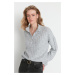 Trendyol Gray Wide Fit Soft Textured High Collar Knitwear Sweater