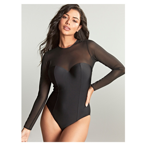 Swimwear Jet Mesh Moulded Swimsuit black SW1903