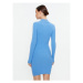 MICHAEL Michael Kors Úpletové šaty MF381U46V1 Modrá Slim Fit