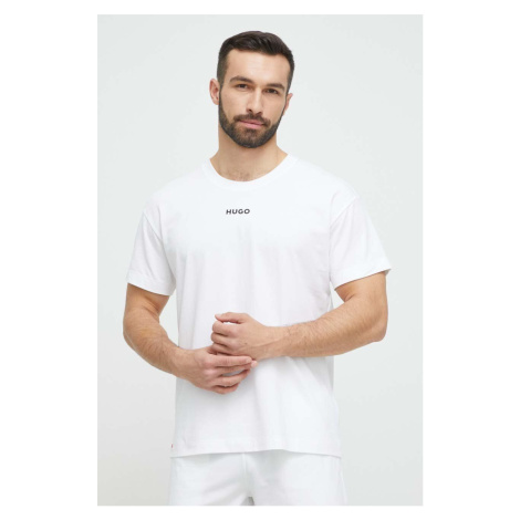 Pyžamové tričko HUGO biela farba, s potlačou Hugo Boss