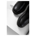 Kožené členkové topánky Answear Lab dámske, čierna farba, na plochom podpätku,