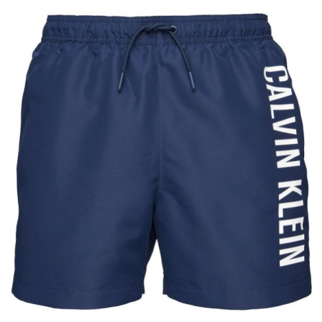 Calvin Klein MEDIUM DRAWSTRING Pánske plavky, tmavo modrá, veľkosť