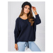 Dark blue cotton blouse