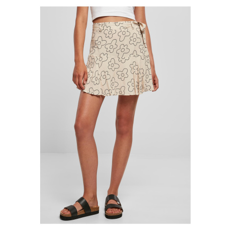 Women's viscose Mini Skort soft seagrass flower Urban Classics