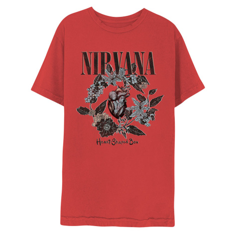 Nirvana tričko Heart-Shaped Box Červená