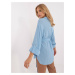 SVETLOMODRÁ OVERSIZE KOŠEĽA S GOLIEROM LK-KS-509698.79-BLUE