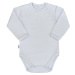 Dojčenské bavlnené body s dlhým rukávom New Baby Pastel sivé 86 , 20C33648