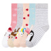 pepperts!® Dievčenské vianočné ponožky, 5 párov (bledoružová/sivá/modrá)
