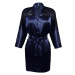 DKaren Woman's Housecoat Marion Navy Blue