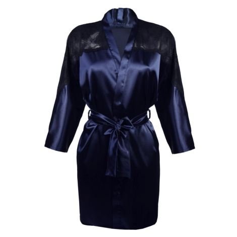 DKaren Woman's Housecoat Marion Navy Blue