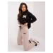 Black women's tracksuit with sweatshirt