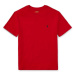 Detské bavlnené tričko Polo Ralph Lauren červená farba, jednofarebný