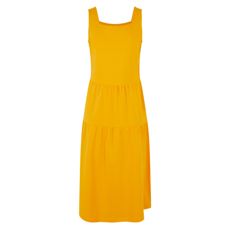 Girls' 7/8 Length Valance Summer Dress - yellow Urban Classics