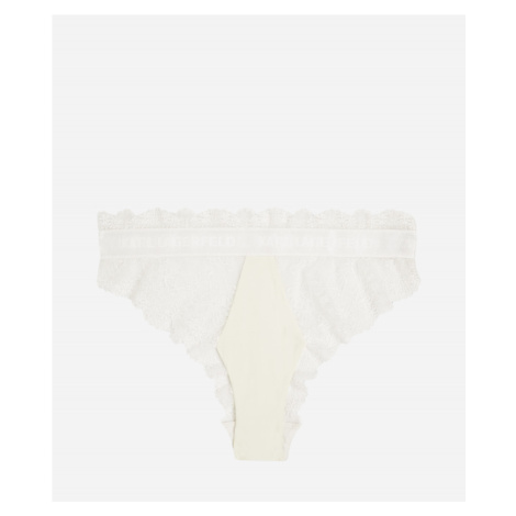 Spodná Bielizeň Karl Lagerfeld Tailored Lace Bikini Brief Biela