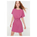Trendyol Purple Woven Mini Dress with Belt