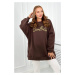 Insulated sweatshirt with Ciao Bella inscription brown