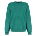 Trendyol Emerald Aged/Faded Effect Thick Fleece Inside Oversized/Wide-Fit Sweatshirt