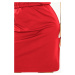 Dámske šaty na denné nosenie so zaväzovaním v páse SAF-161-11 červená
