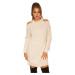 Sexy KouCla Cold Shoulder knit mini dress white Einheitsgroesse